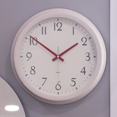 FLaITO 圓形靜音掛鐘 34.5cm, 象牙