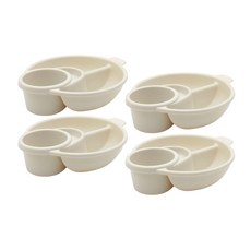 은스홈 캠핑 나눔접시, 아이보리, 4개