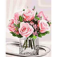 Play about DIY數字油畫 名畫繪製 40 x 50 cm 玫瑰與花瓶, 1個, 混合色