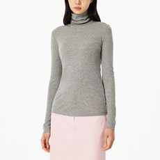 JAJU 女款高領羊毛混紡T恤