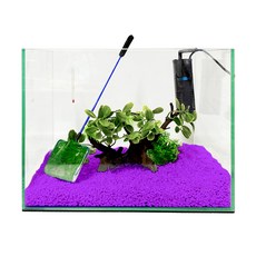 Rora Pet 35苗條的側電影漁夫套組, 丁香紫（地材），隨機發貨（水草）