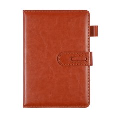 BUBU 人造皮革帶扣商務日誌, 棕色