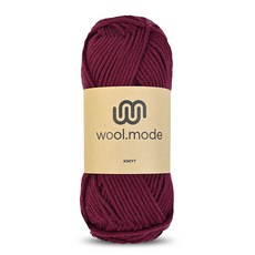 Knitt Wool Mode 毛線 100g, 1個, 18 酒紅色