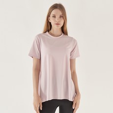 녹족 여성용 프릴리 루즈핏 요가 필라테스 반팔 티셔츠