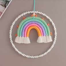 알로데 요정 무지개 벽장식 마크라메 드림캐쳐, A 04