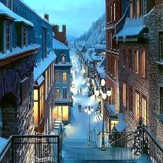 Pipo Painting DIY畫布組, 冬天的街道, 1幅