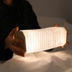 mooas 可充電手風琴LED小夜燈, 淺褐色