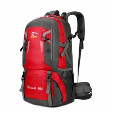 防水登山包 60L L號, 紅色的