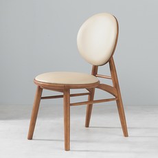 루시드퍼니처 하임2 인테리어 고무나무 원목 식탁의자 방문설치, 베이지, 1개