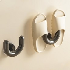 Alleophom 吸盤式U型拖鞋鞋架 10.8 x 10.9 cm, 2個, 灰色