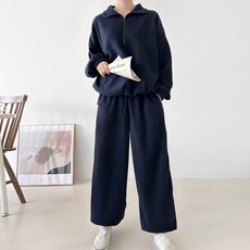 봉봉스토리 엔보이 후리스 임산부 반집업상하세트