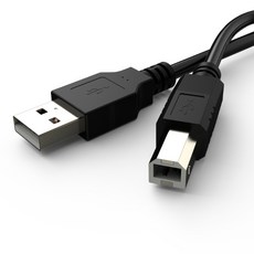 디옵텍 USB 2.0 A-B 프린터 케이블 블랙 JUSTLINK-U2AB20BK, 1개, 2m