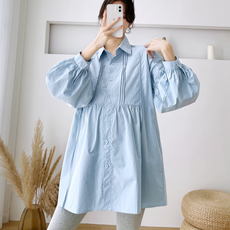 褶皺襯衫孕婦裝