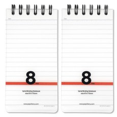 포포팬시 라인 PP 상철 수첩 100매 8mm, 혼합색상, 2개