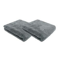 PURESTAR 長絨毛無邊雙面拋光巾, 2個, 灰色