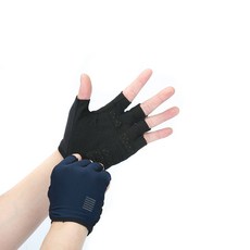 BLACKNU Amazon 跨境機能性半指手套 YGS385, 03 深藍色