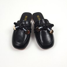 BEBEMARU 女童鉚釘蝴蝶結穆勒鞋 9711