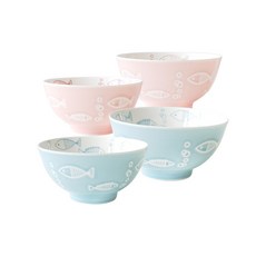 Aquario 空氣碗 2 x 2p 套組, 粉色+藍色, 粉色空氣 + 款待 + 藍色空氣 + 款待