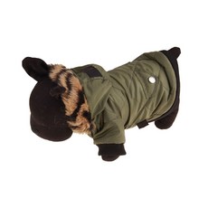 I Love Pet 寵物毛帽軍裝外套, 綠色