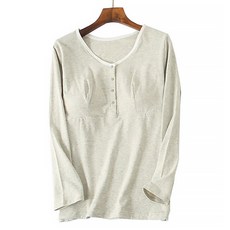 Beststar 白色領鈕扣孕婦哺乳衣