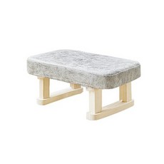 미뉴강베리 낮은 스툴의자, 가죽화이트