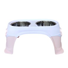 PASTEL PET 雙色寵物食盆架, 粉色, 1個