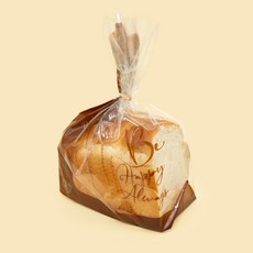 JPackTory Be Happy 透明吐司塑膠袋 棕色, 1入, 100個