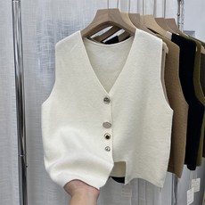 daysoy 女款感性風鈕扣設計針織背心