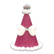 嬰兒蝴蝶結派對帽, 2個, 粉紅色