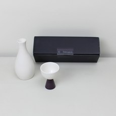 月鹽 陶瓷獨酌酒瓶 + 燒酒杯 紫色套組, 酒瓶 + 酒杯, 1套