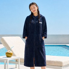 HERRINGBONE apparel 罩衫連帽斗篷浴巾拉鍊外套 TJ510