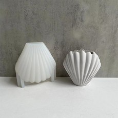 Home Flow 高品質石膏花瓶貝殼矽膠模具, 單一顏色