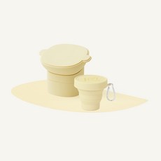 PUPPING 寵物矽膠餐具套組, 1套, 檸檬奶油