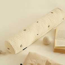 asomn 100支棉質刺繡嬰兒抱枕, 杏桃款