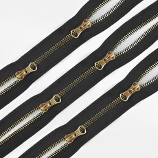 JSTrading 雙向夾克拉鍊 5號 75cm, 金色, 3個