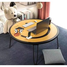 바이비드 가정용 원형 테이블 50cm 2인용, 스마일