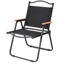 생각나래 캠핑 용품 경량 휴대용 추천 의자 L, 1개, 블랙