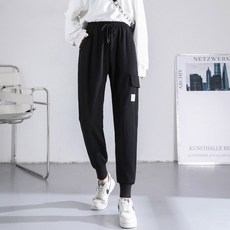 女款口袋束口運動褲