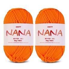 Knitt Nana 針織毛線 50g, 08 橘色, 2個