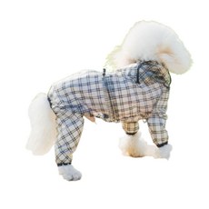 芙朗溫德 小型犬 / 中型犬 四腳防水雨衣, 格紋, 1個
