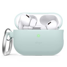 엘라고 실리콘 행 케이스 분리형 전 케이블 호환, 에어팟프로2, 민트