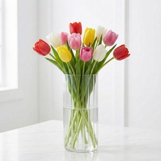 앙플랜트 웨이브 깨지지않는 아크릴 화병, 투명