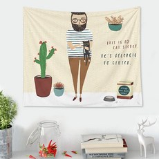 北歐插畫壁掛厚布織物海報 127 GT3019 27 + 夾子, 無框