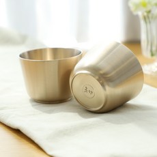 Nohhyang Bangjjayugi 冰淇淋杯, 2個, 柔和的金色