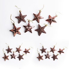PARTYHAE 星星造型裝飾品 6款 3件組, 酒紅色