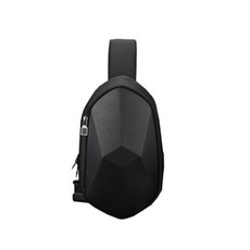 簡約硬質防水斜背包, 單色