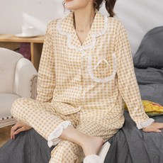 미라클세일 여성용 레이스 포켓 러블리 잠옷 상하의 세트