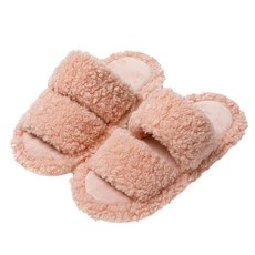 EVER HOUSE 多彩氣墊防寒拖鞋, 粉紅色, 1個