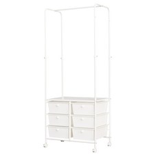 LikeHouse 雪地多功能推車衣架, 白色