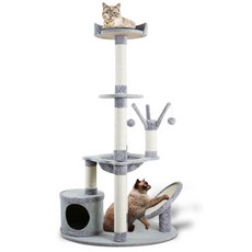 딩동펫 고양이 파크 캣타워 4단형, 혼합색상, 1개